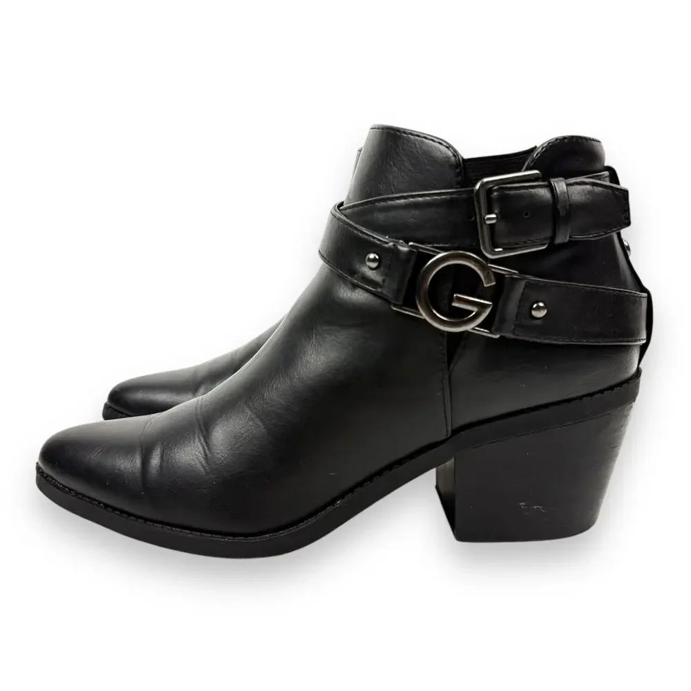GUESS GBG black vegan leather cowgirl ankle boots - Picture 13 of 13